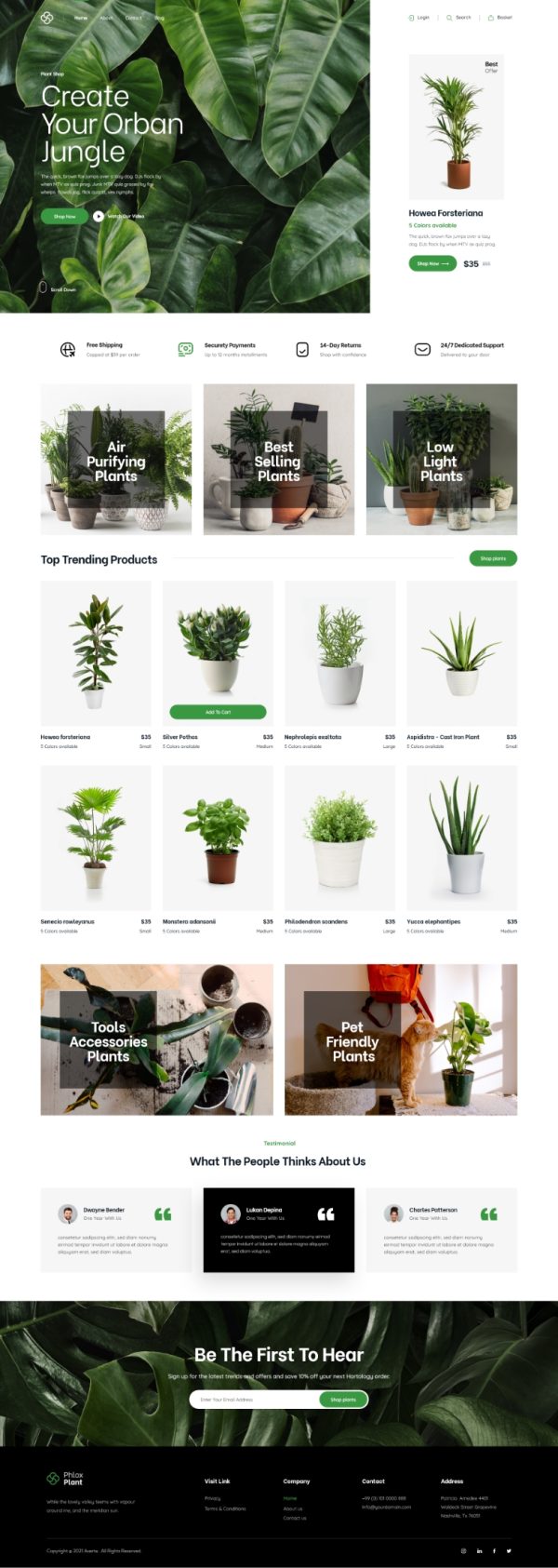 Custom Plant Shop Website Development Service