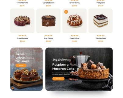 Custom Confectionery Shop Website Development Service