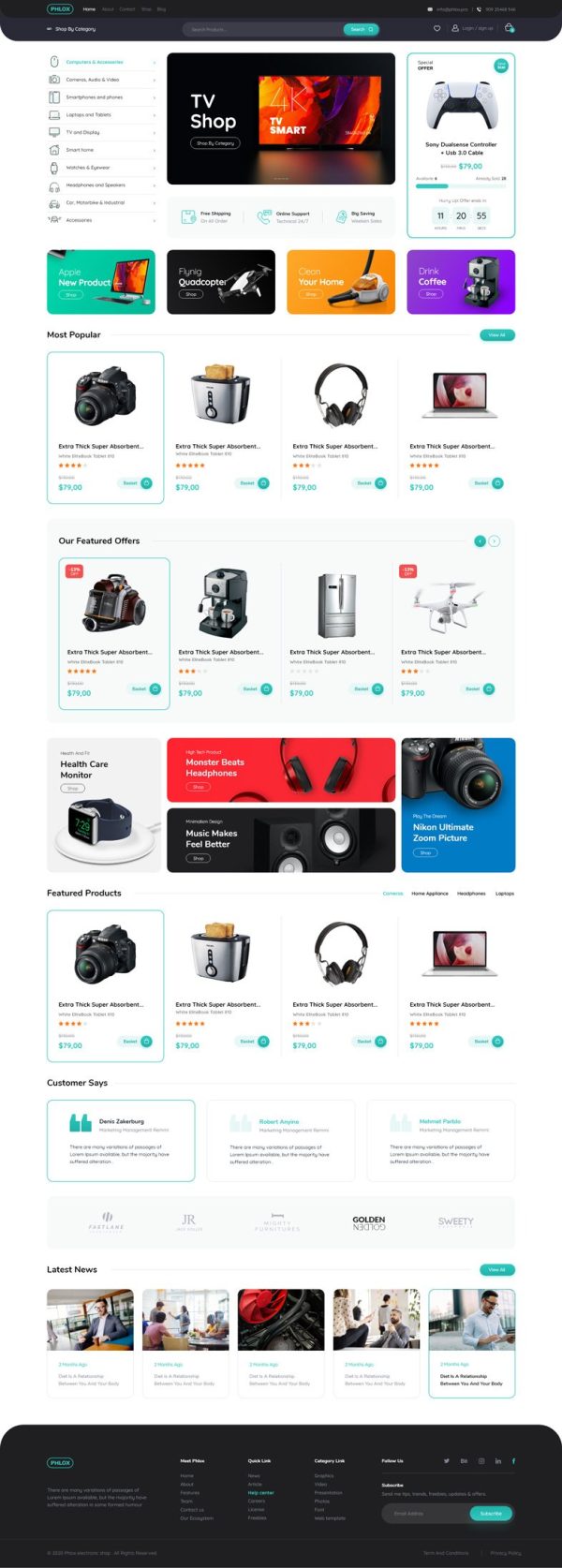 ELECTRONIC SHOP WEBSITE MAKING