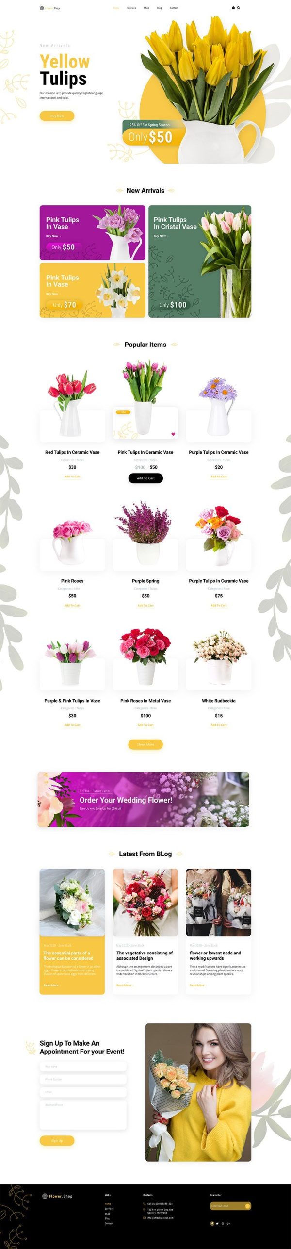 Custom Flower Shop Website Making Service