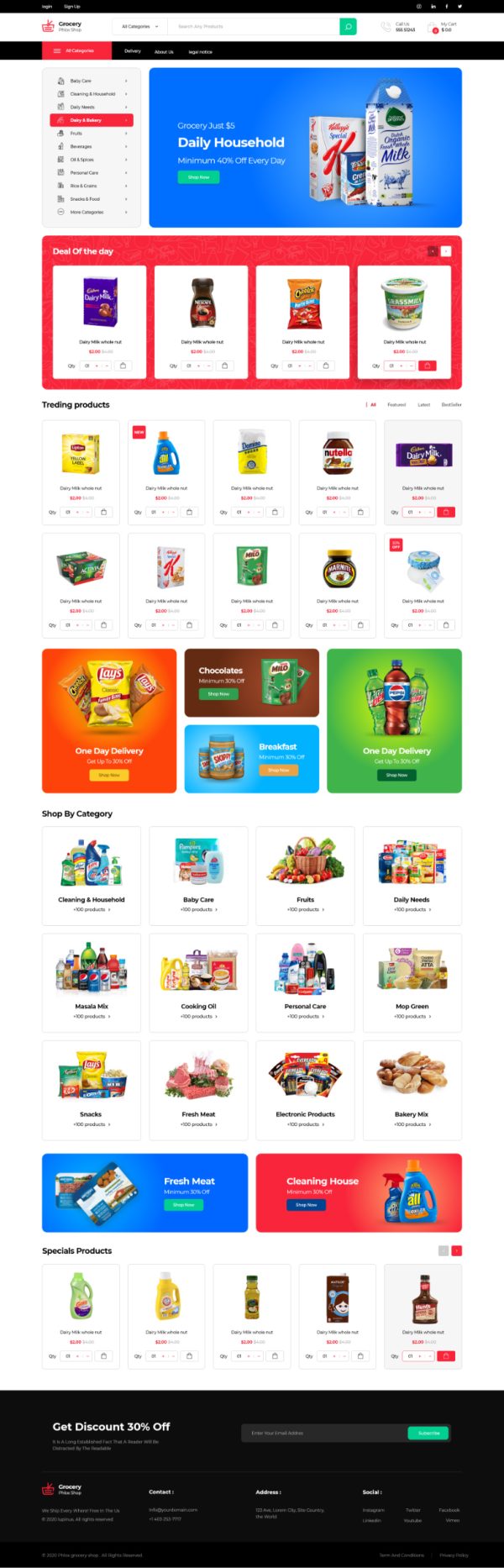 Custom Grocery Website Development Service