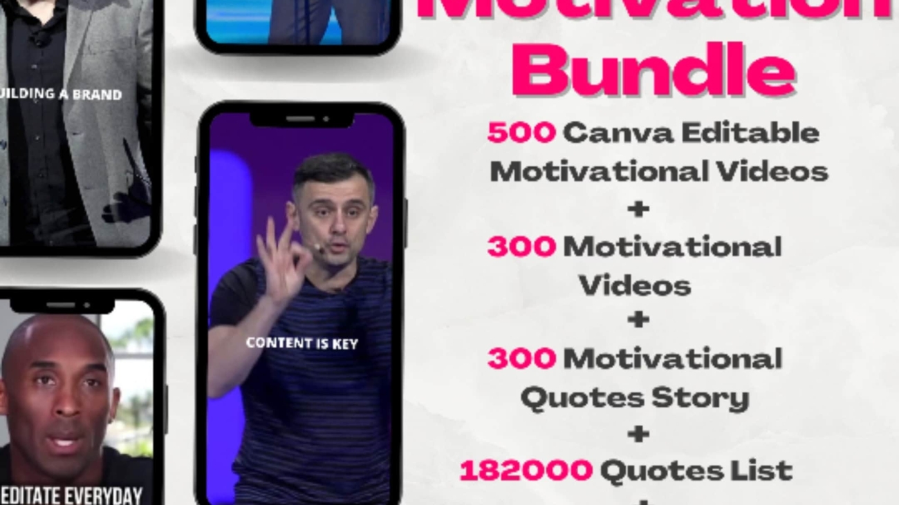 4000+ MOTIVATIONAL REELS BUNDLE - Canva Video Template, Instagram Reels bundle, Canva Editable Template, Ig Reel Motivation