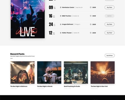 Custom Music Band Website Making Service