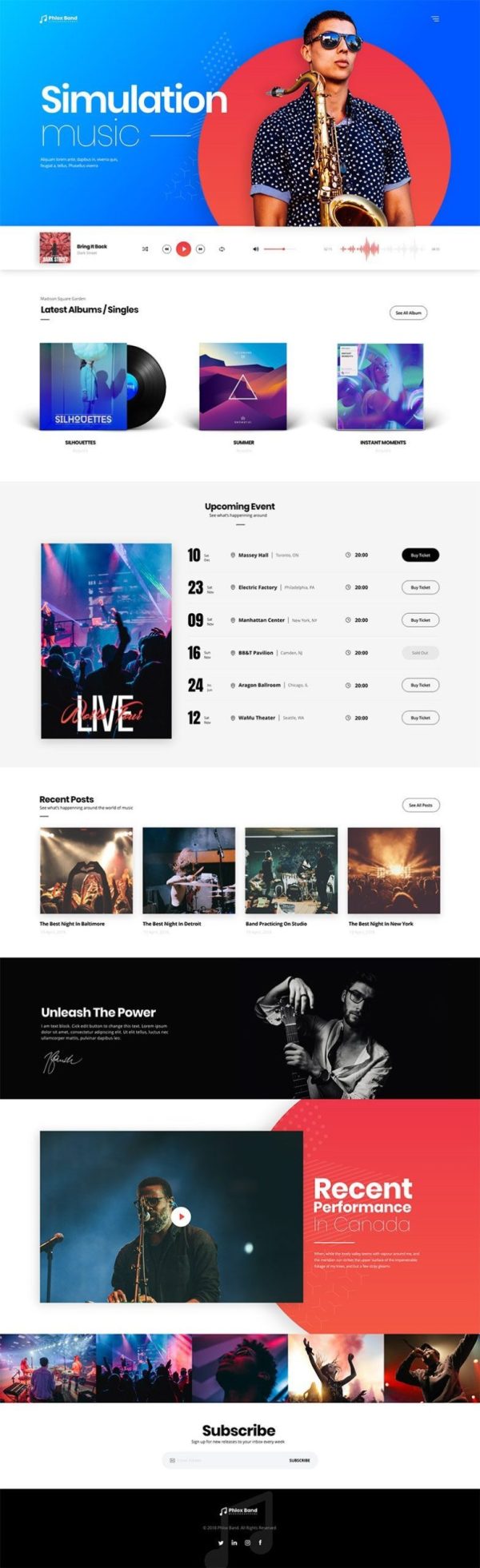 Custom Music Band Website Making Service